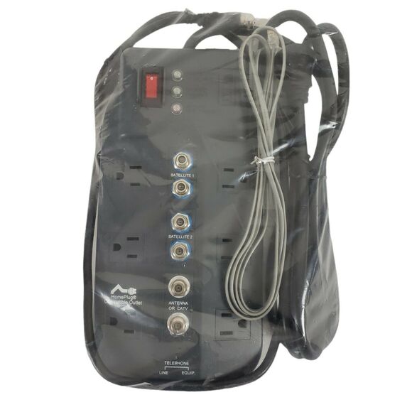 NEW!! TII Network Tech HNP6-X-T-S Home Network Theater Surge Protector OPEN BOX - Picture 2 of 8